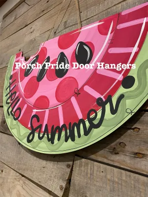Hello Summer Watermelon Door Hanger