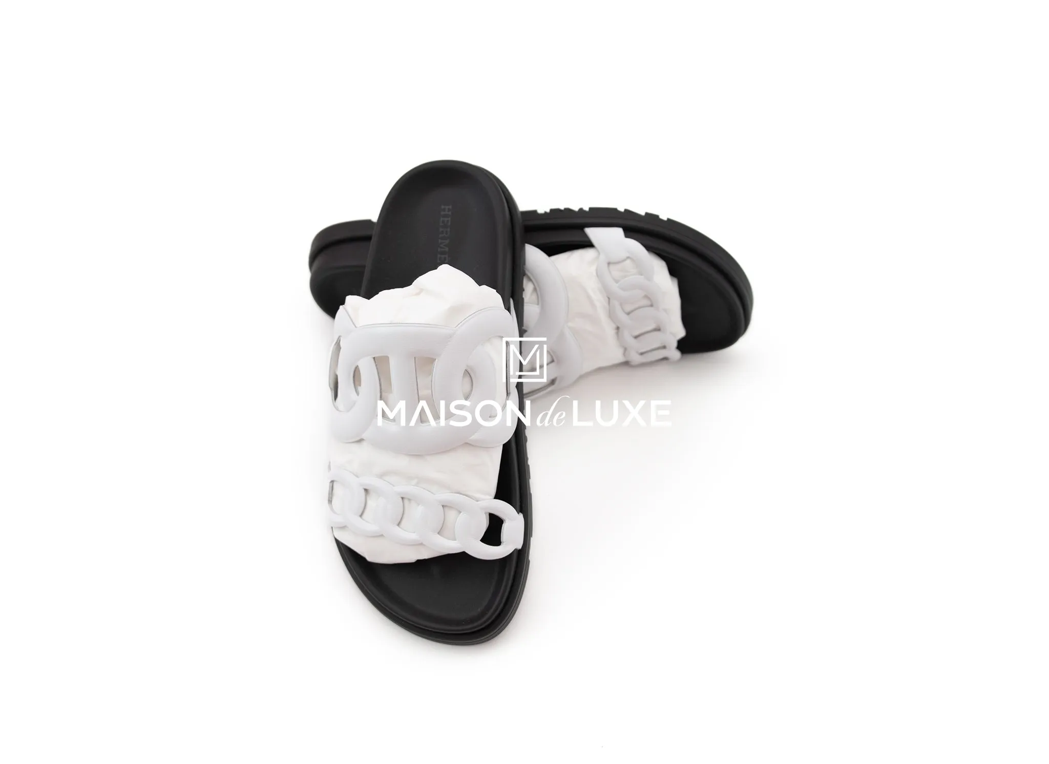 Hermes Women's White Extra Sandal 36
