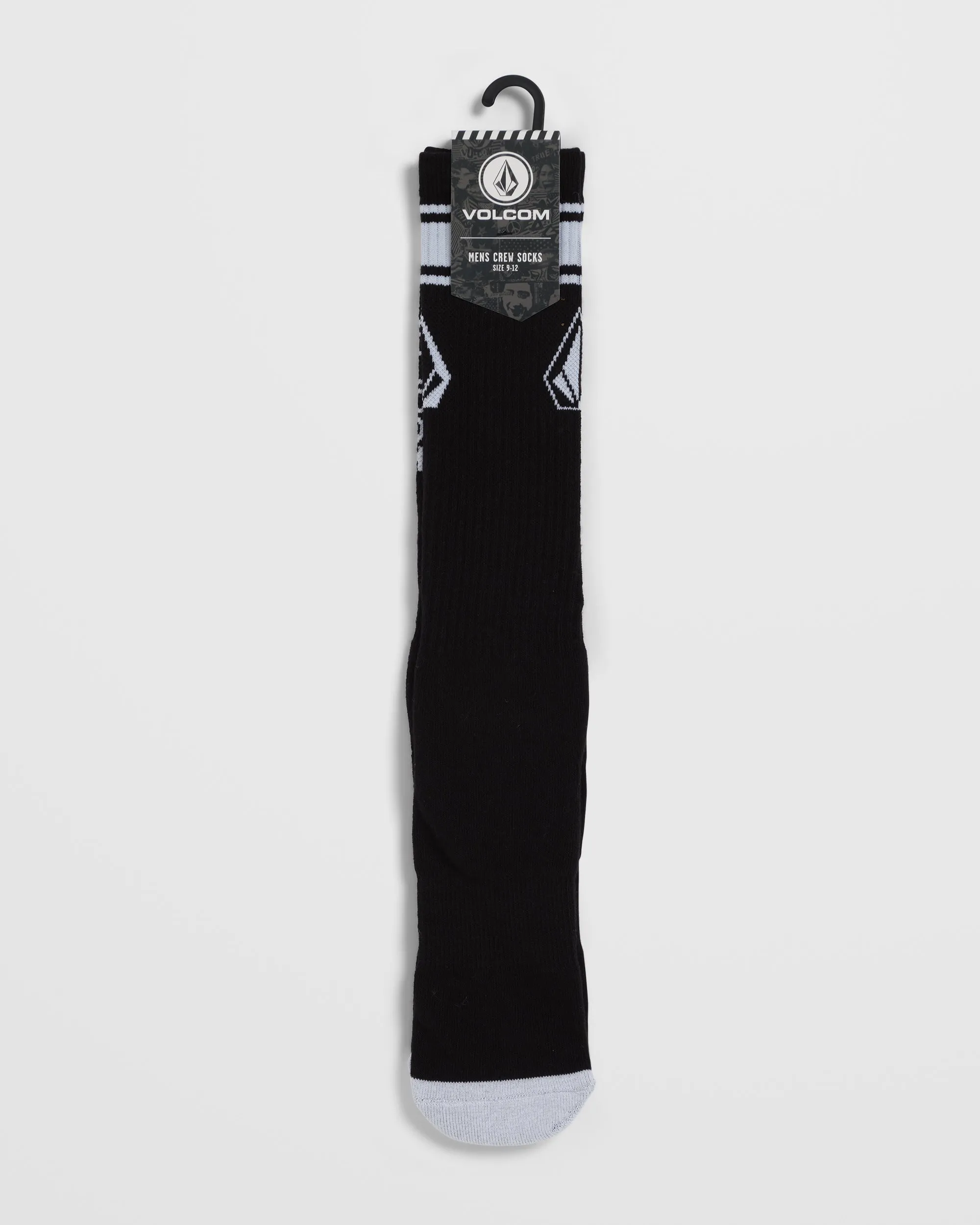 High Stripe Socks - BLACK