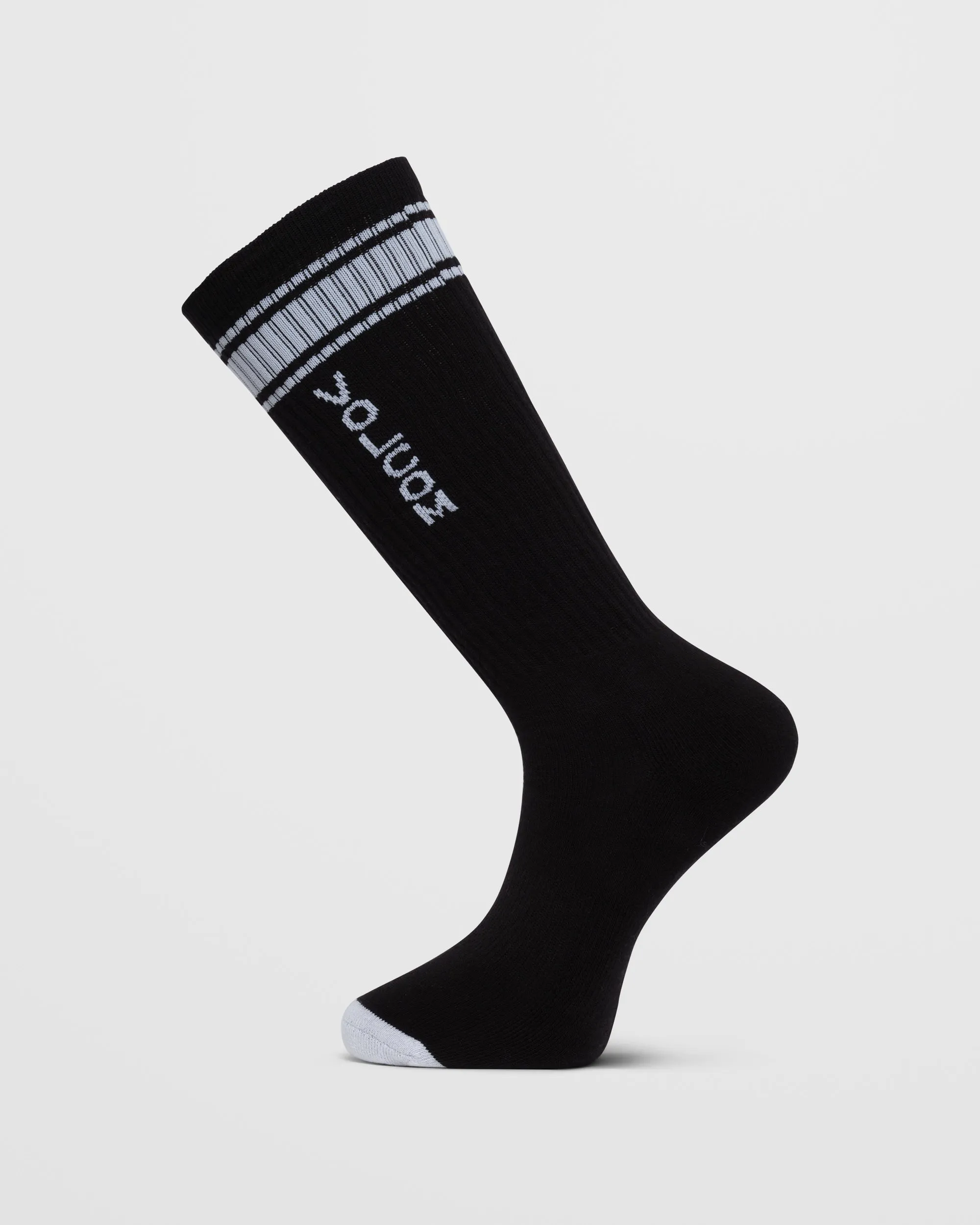 High Stripe Socks - BLACK
