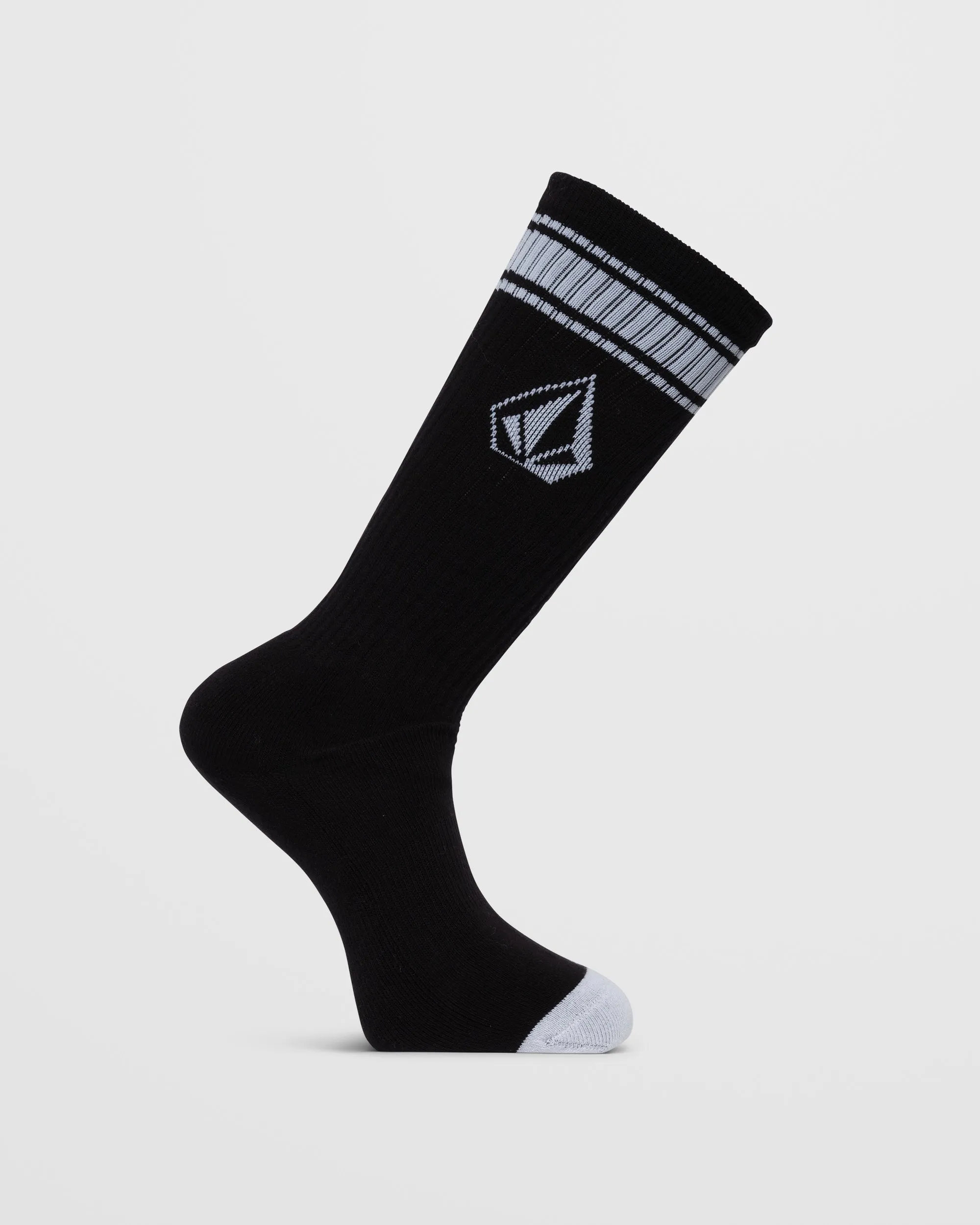 High Stripe Socks - BLACK