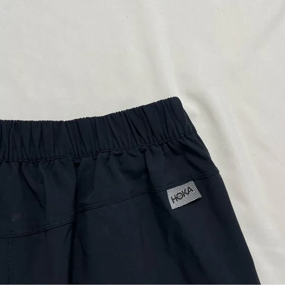 Hoka One One Moabi River Black Elastic Drawcord Pull On Gym Shorts Size Small
