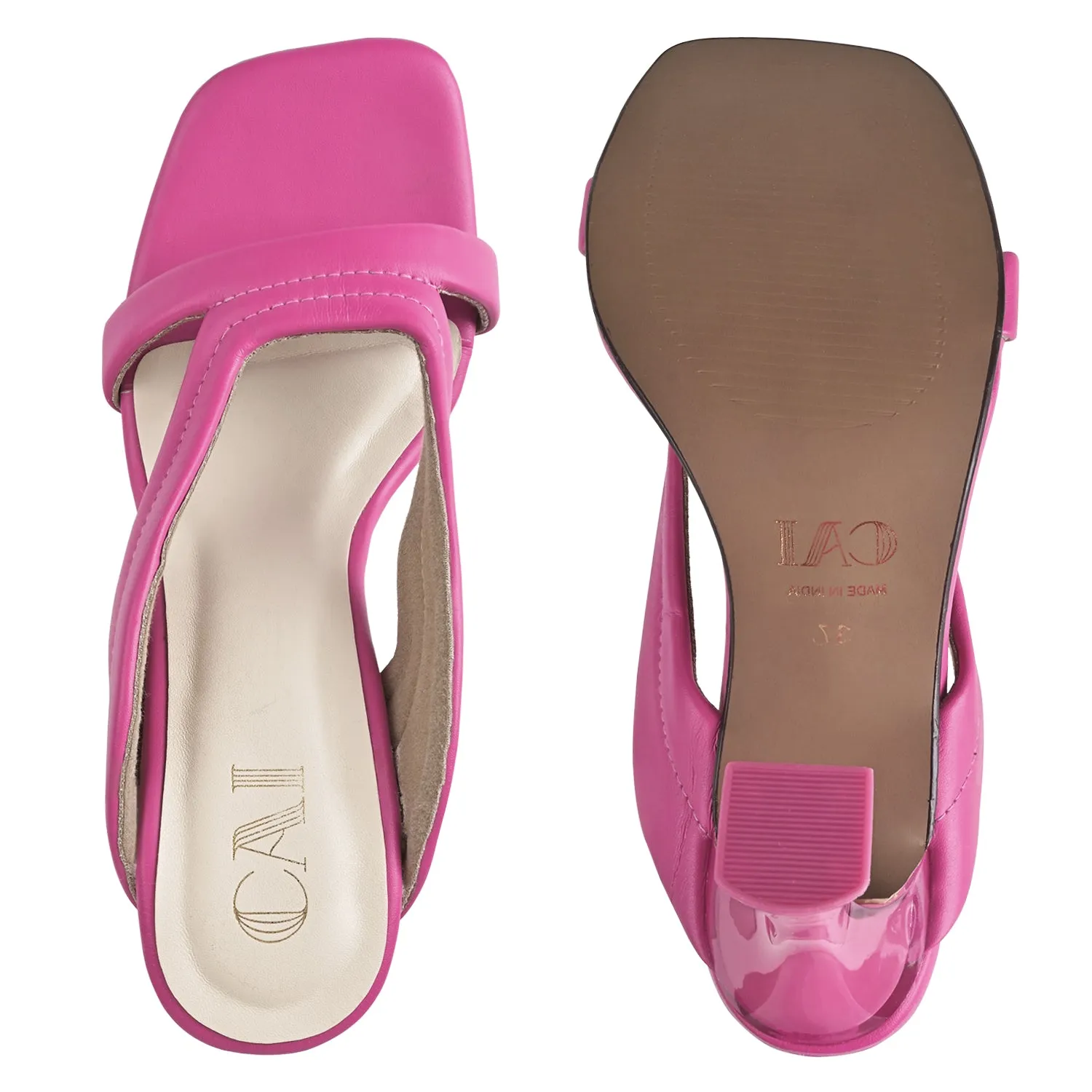 Hot Pink Collar Heels