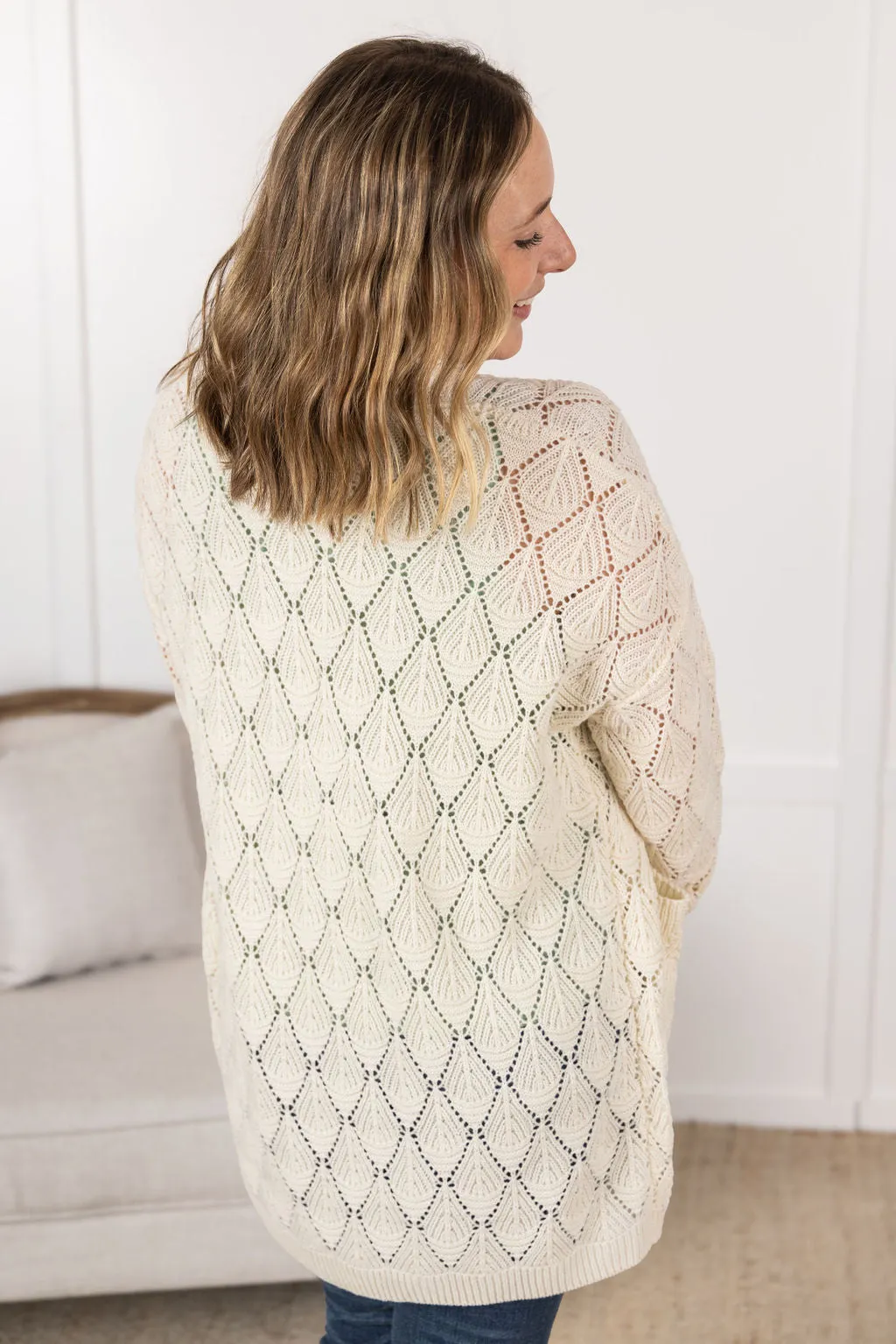 IN PRODUCTION Open Knit Cardigan - Ivory
