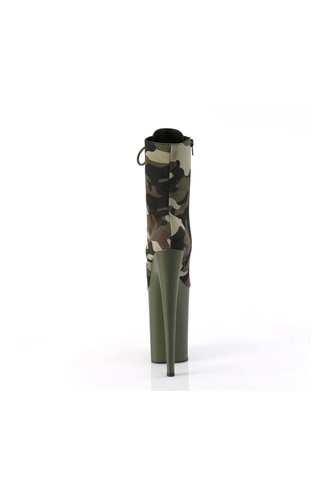 INFINITY-1020CAMO Green Canvas Ankle Boot