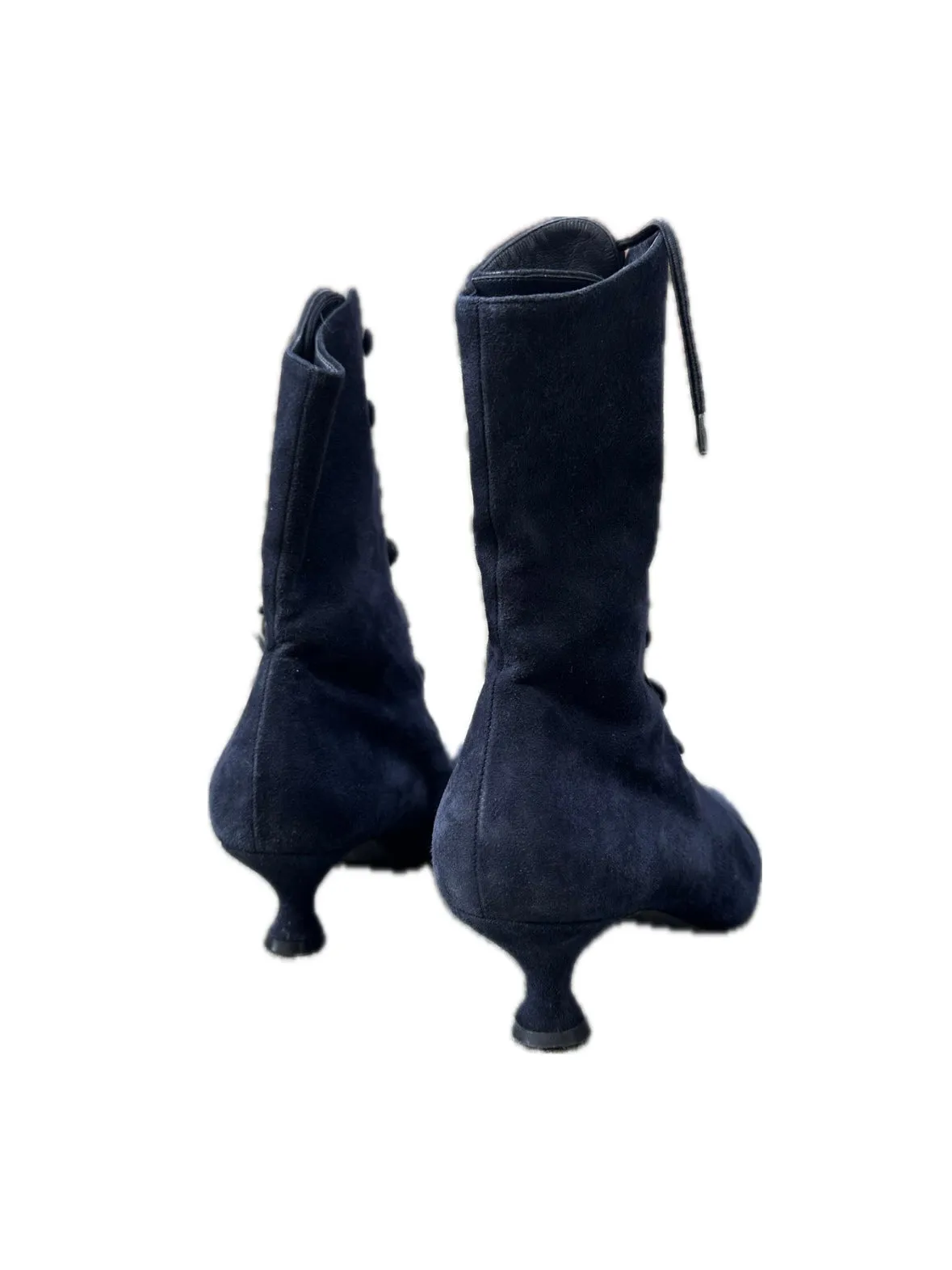 Italian Suede Lace-Up Boots