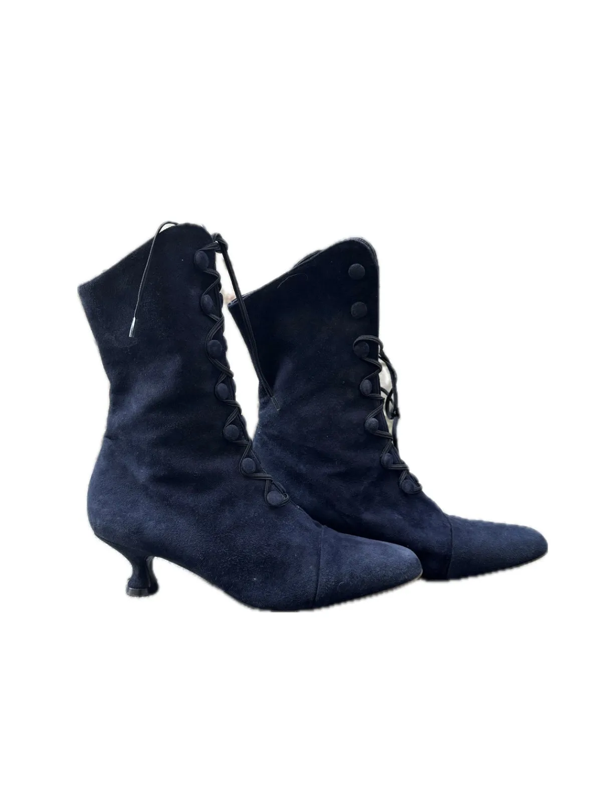 Italian Suede Lace-Up Boots
