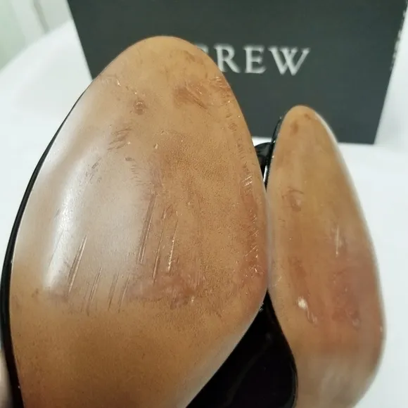 J. Crew Drea Patent Leather Peep Toe Pumps Classic Black LBD 3 in Heels size 8