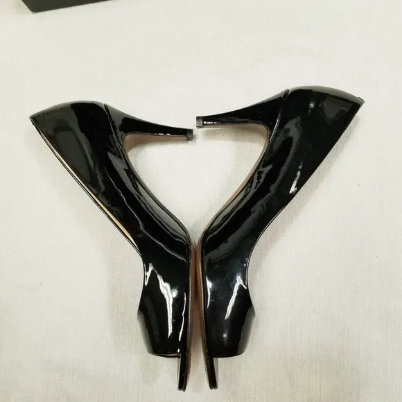 J. Crew Drea Patent Leather Peep Toe Pumps Classic Black LBD 3 in Heels size 8