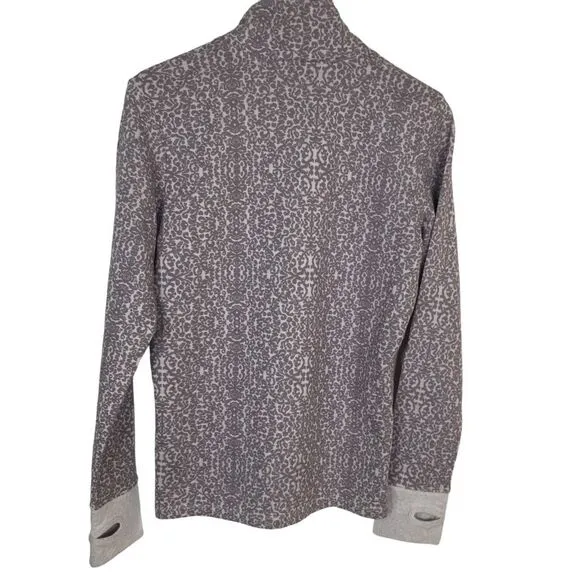 Kavu Lopez Pullover Jacket Women XL Gray Mauve Half Button Thumbholes NWT #A