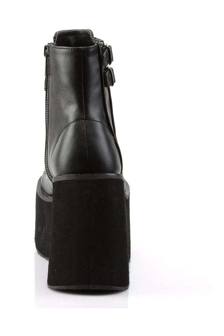KERA-21 Ankle Boot | Black Faux Leather
