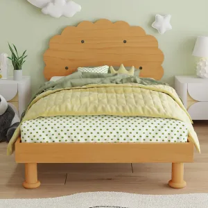 Kids Cookie-Shaped Bed Frame for Boys Girls Twin Size Platform