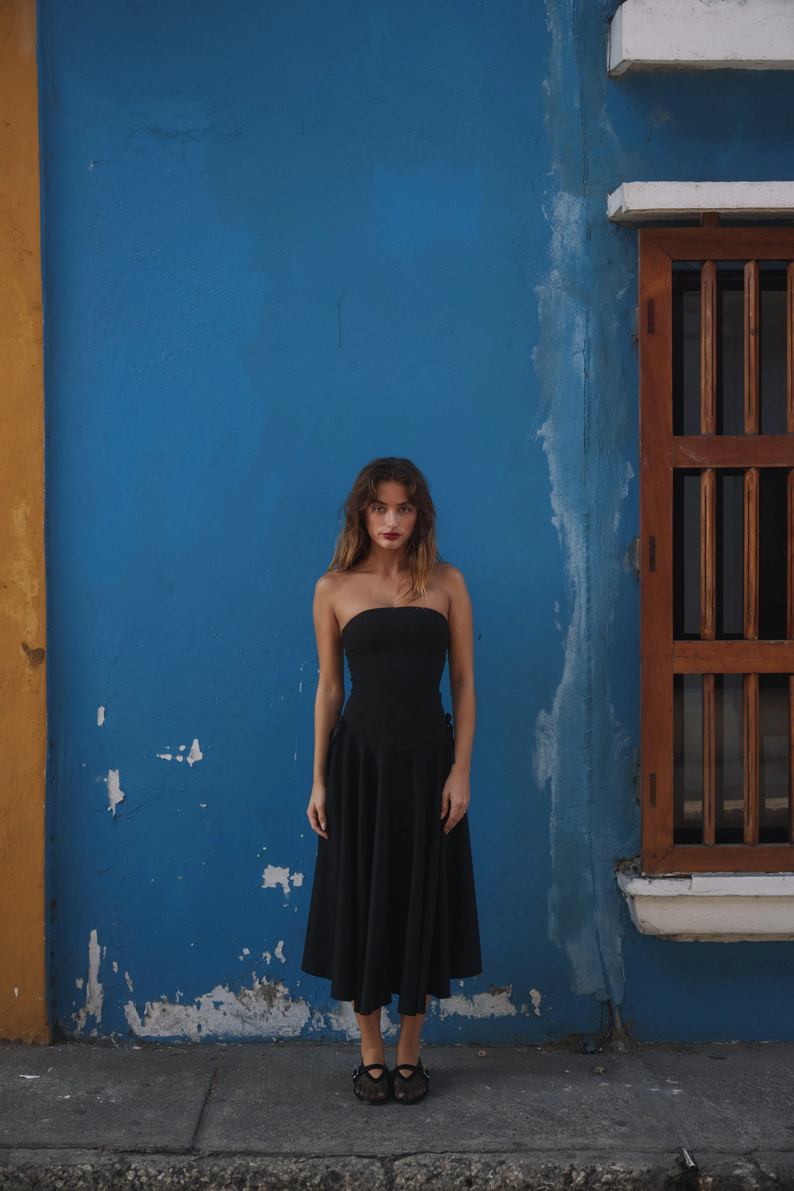 Kittie Maxi Dress in Noir