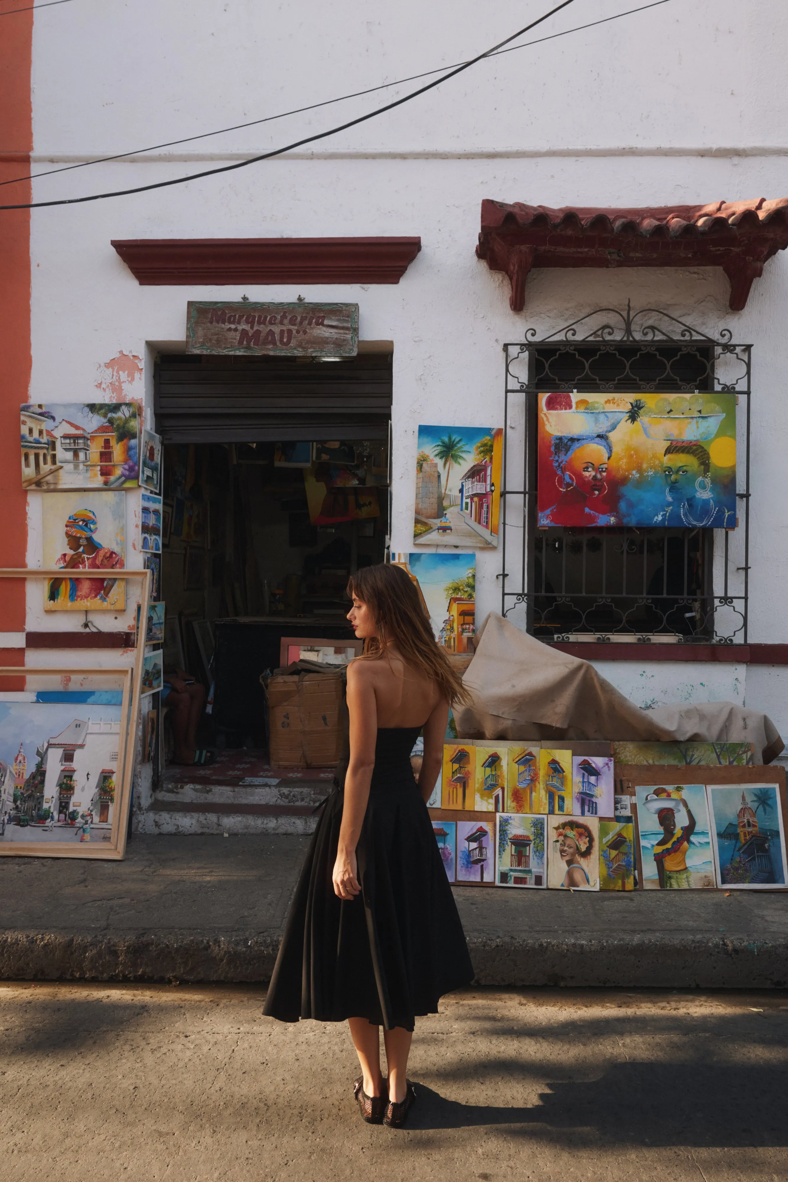 Kittie Maxi Dress in Noir
