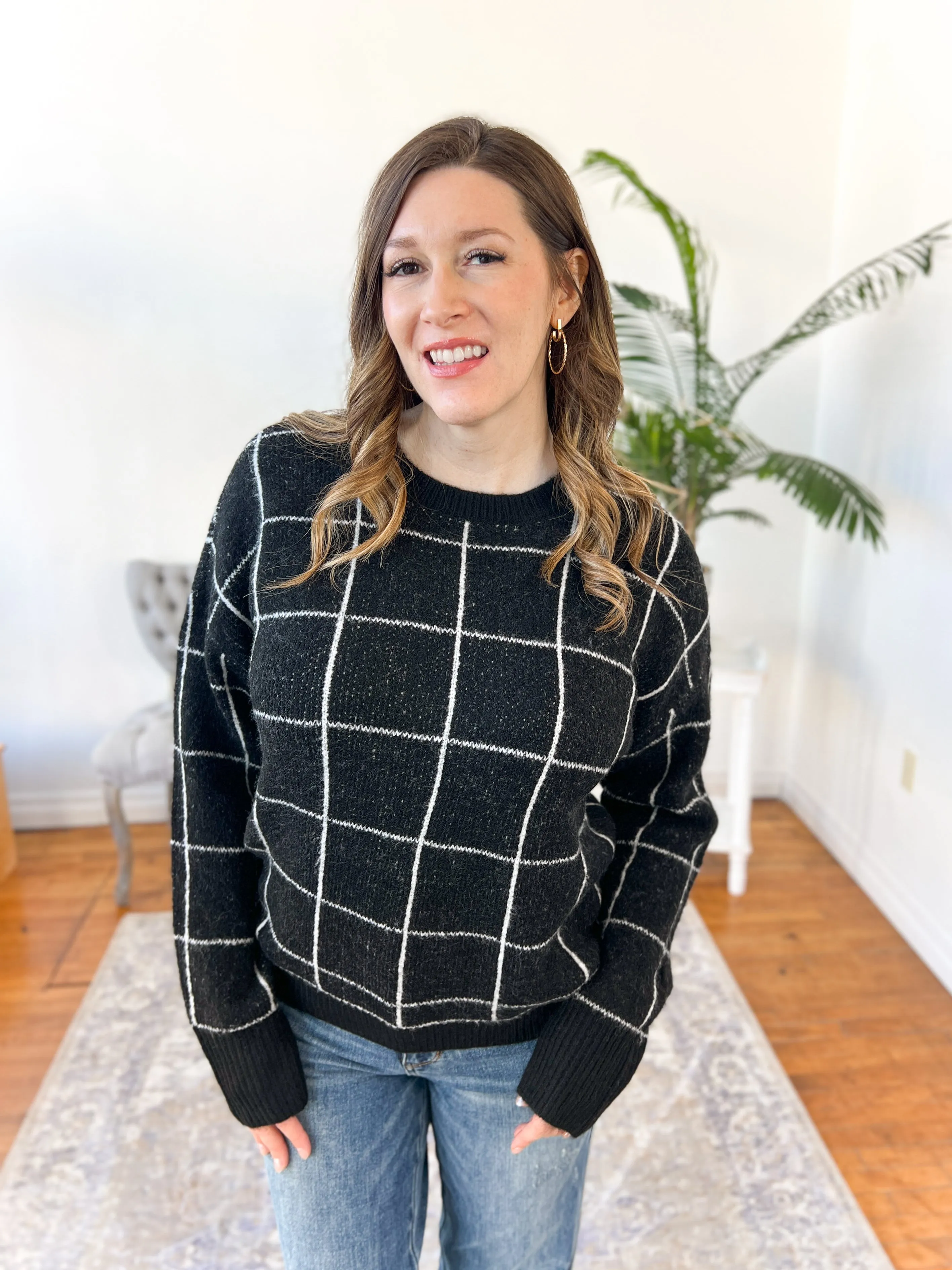 Kristin Plaid Sweater