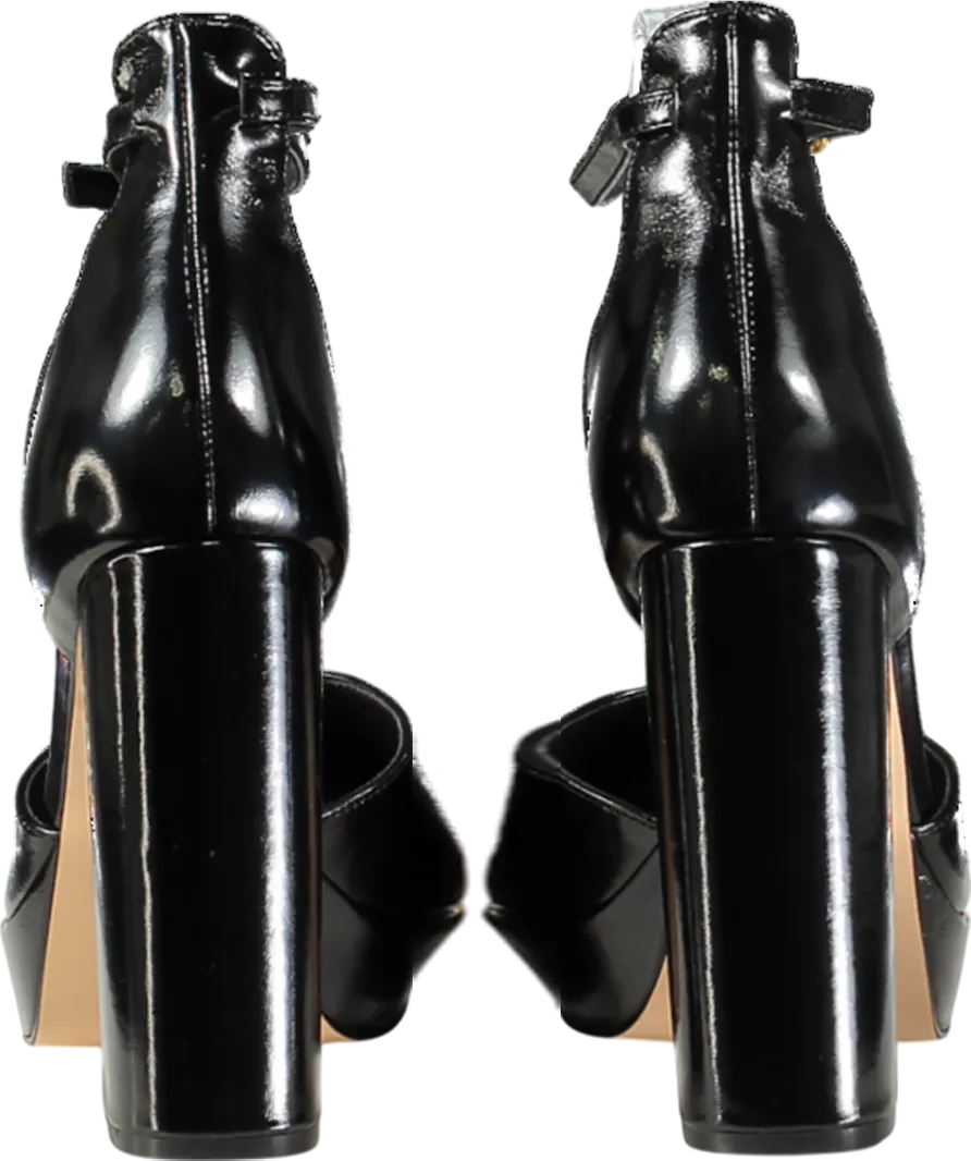 Kurt Geiger Black Shoreditch Platform-heel Leather Courts UK 8 EU 41 👠