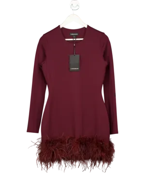 Lamarque Purple Bahira Knit Mini Dress In Mahogany UK S
