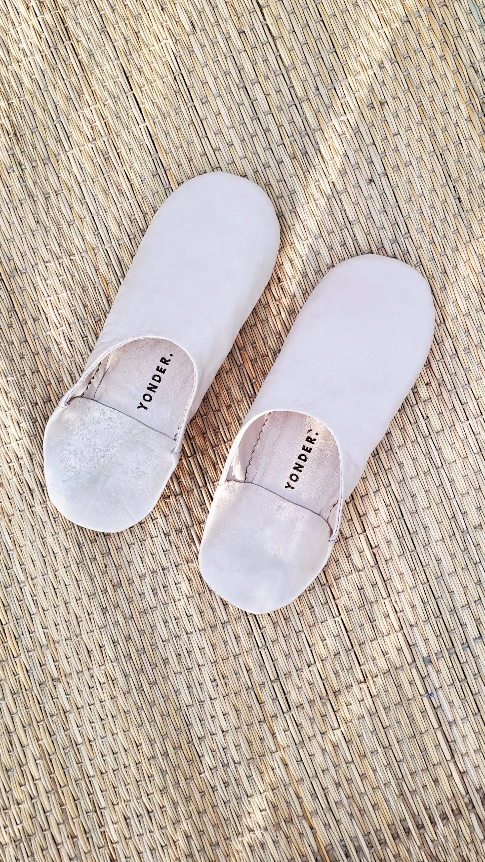 Leather Babouche Slippers Natural