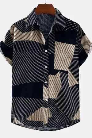 Line Geometry Print Shirt
