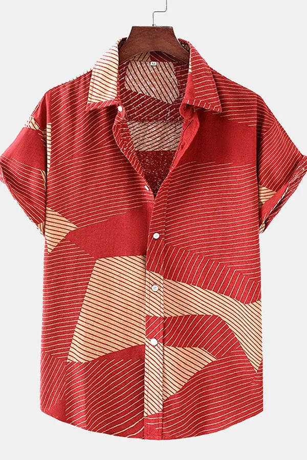 Line Geometry Print Shirt