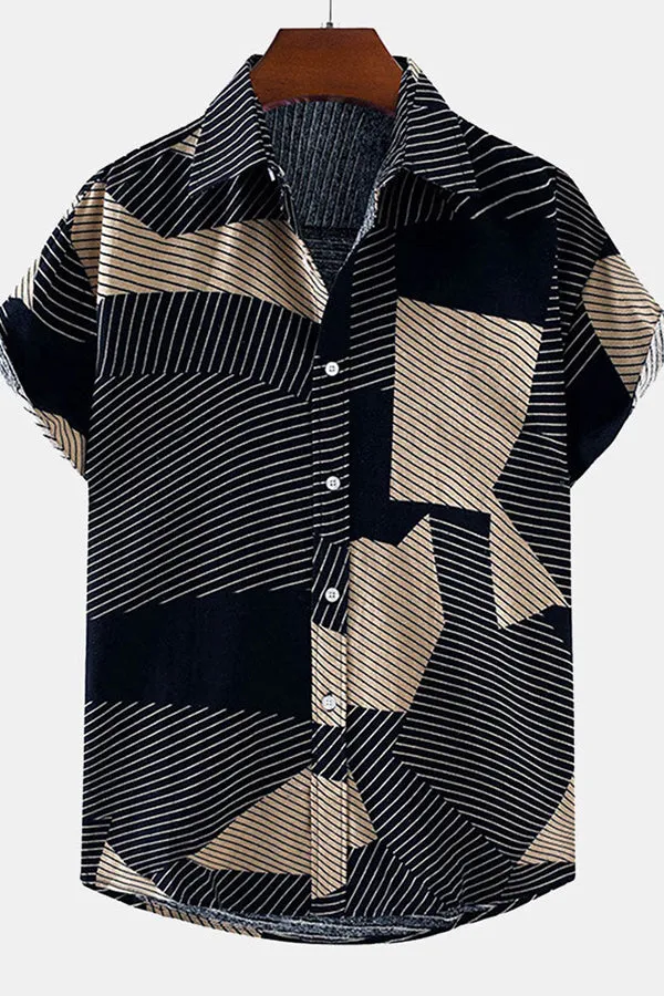 Line Geometry Print Shirt