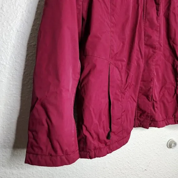 L.L. Bean Winter Warmer Jacket Fleece Lined in Dark Magenta Women's Size 1X