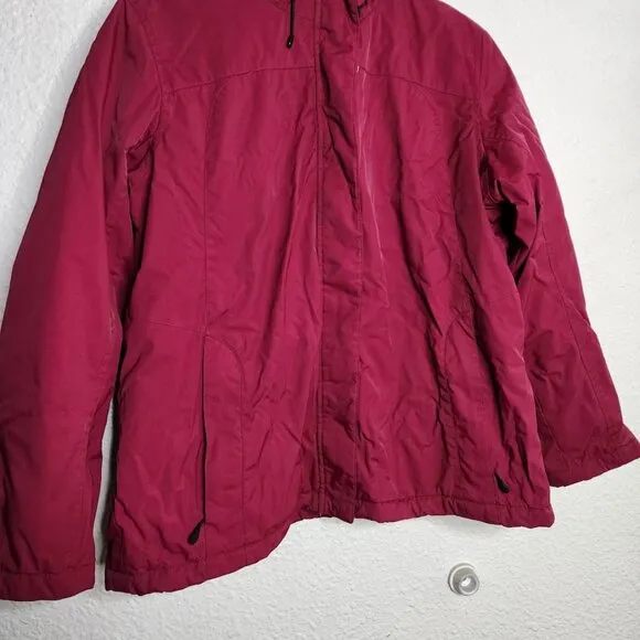 L.L. Bean Winter Warmer Jacket Fleece Lined in Dark Magenta Women's Size 1X