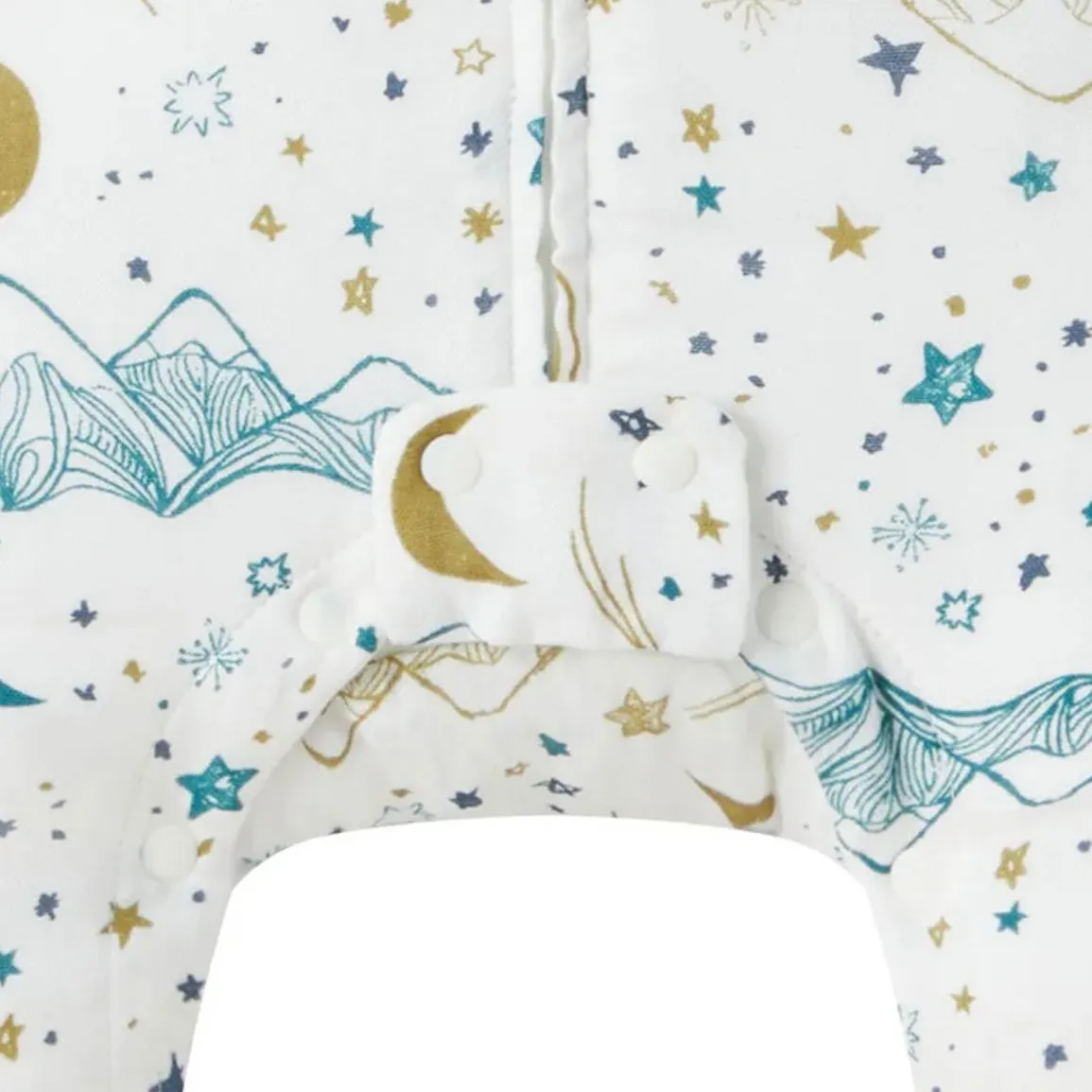 Long Sleeve Footed Sleep Bag - 1.0 TOG - Stars White