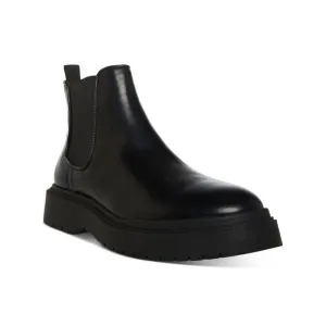 MADDEN Mens Black Goring Comfort Aillem Round Toe Wedge Boots Shoes 11.5