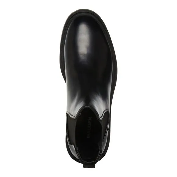 MADDEN Mens Black Goring Comfort Aillem Round Toe Wedge Boots Shoes 11.5