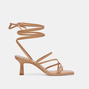 MALABO HEELS LIGHT TAN LEATHER