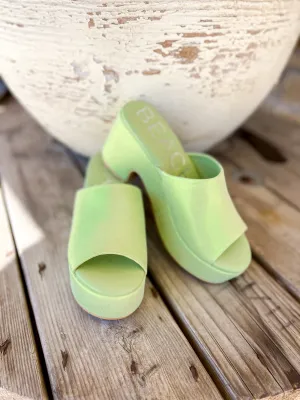 Matisse Terry Lime Platform Heel