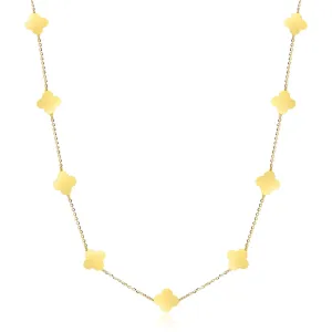 Mini Gold Clover Necklace