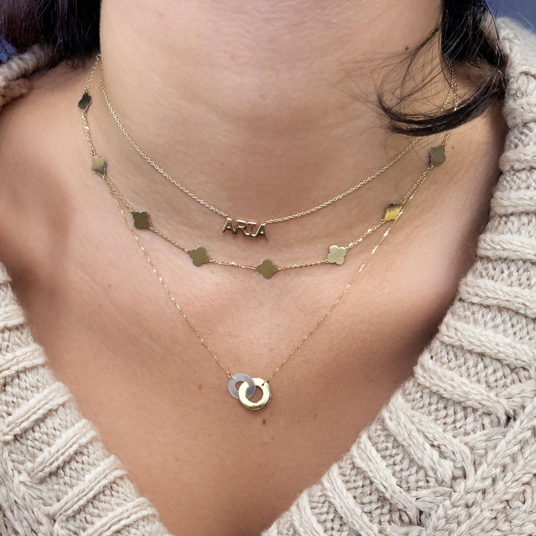 Mini Gold Clover Necklace