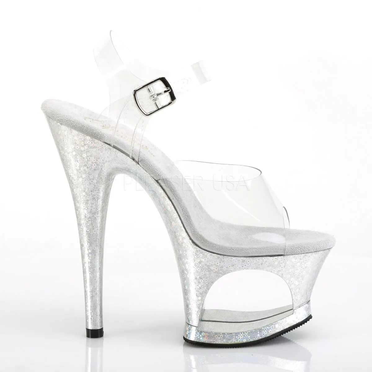 MOON-708HB  Clear/Silver Hologram