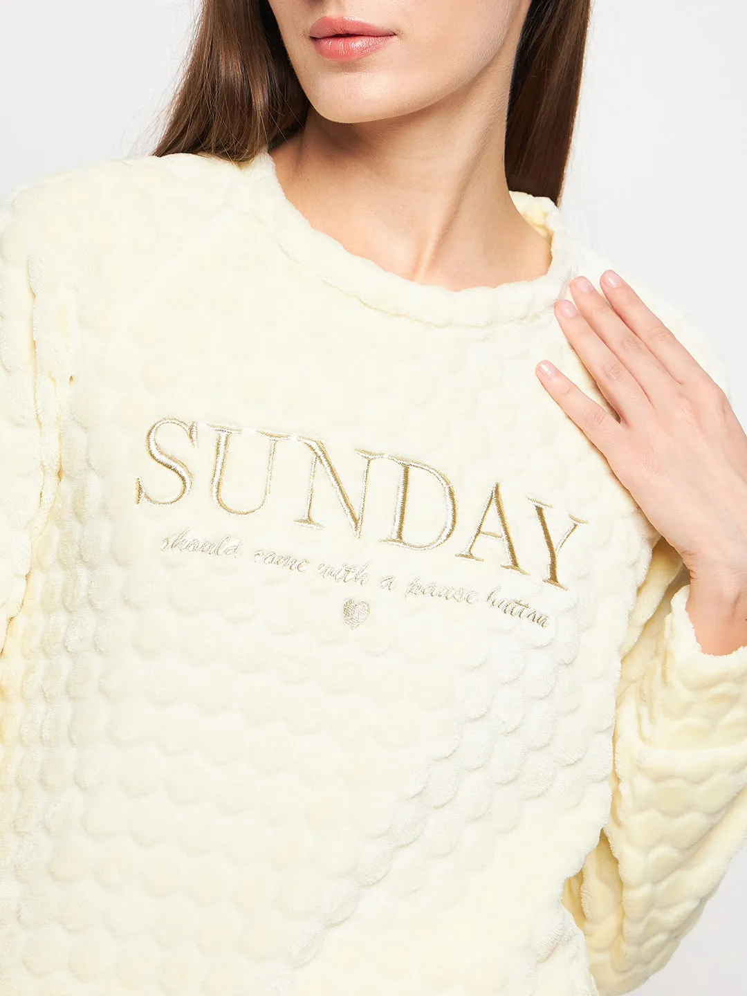 mSECRET Yellow Round Neck Nightsuit