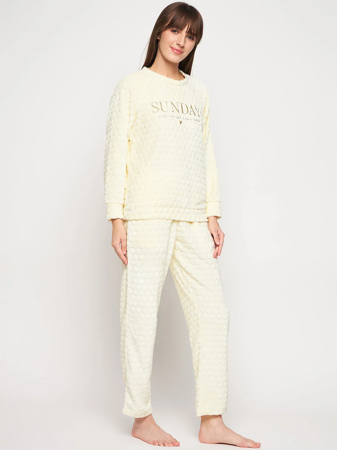 mSECRET Yellow Round Neck Nightsuit