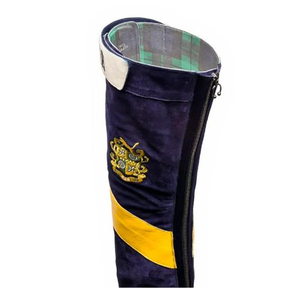 New Arrival Blue Patchwork Thigh high boots Women pointy toe High heels Lace up botas largas Sexy Over the knee knight boots