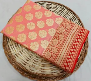 New Designer Pure Handloom Banarasi Khaddi Chiffon Georgette Silk Saree