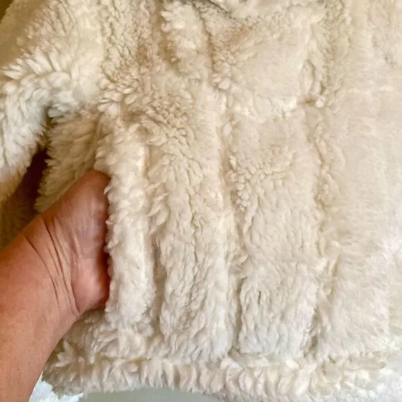 NEW Levi's Baby Bubble Sherpa Trucker Jacket Coconut Milk Cream Off White Size L