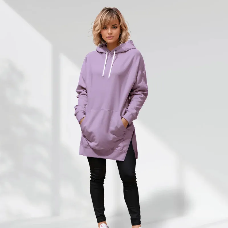 NEW Retails $90, The Warmy Oversized Hoodie Dress Sweater, Purple, Sz M
