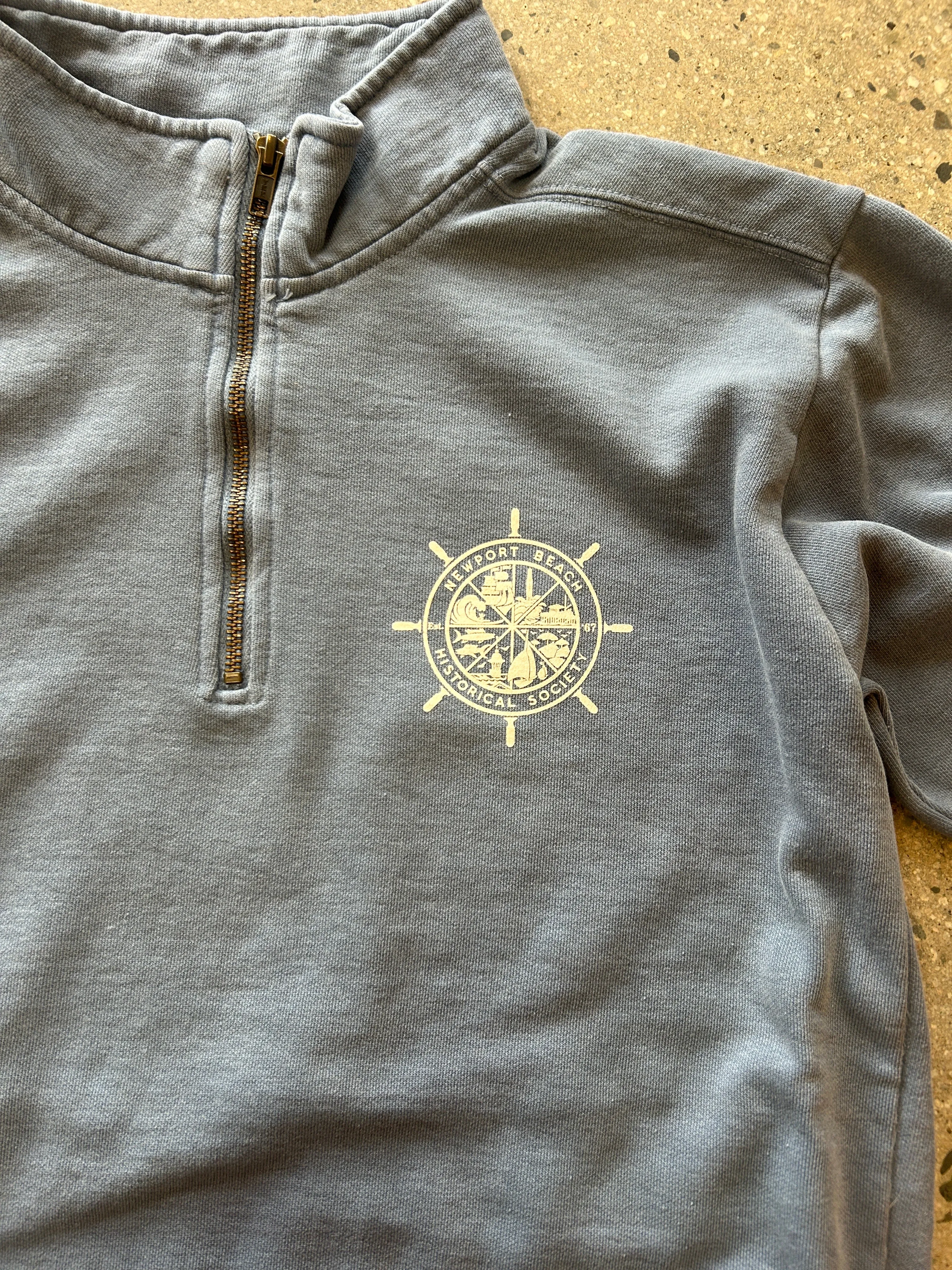 Newport Beach Historical Society Quarter Zip VINTAGE SHIPYARD NAVY
