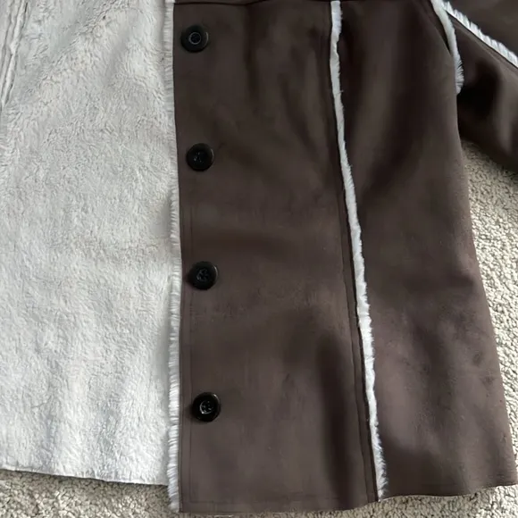 NWT J.Jill Women’s Jacket Shale Brown 2 Side Pockets Super Soft Interior Lining