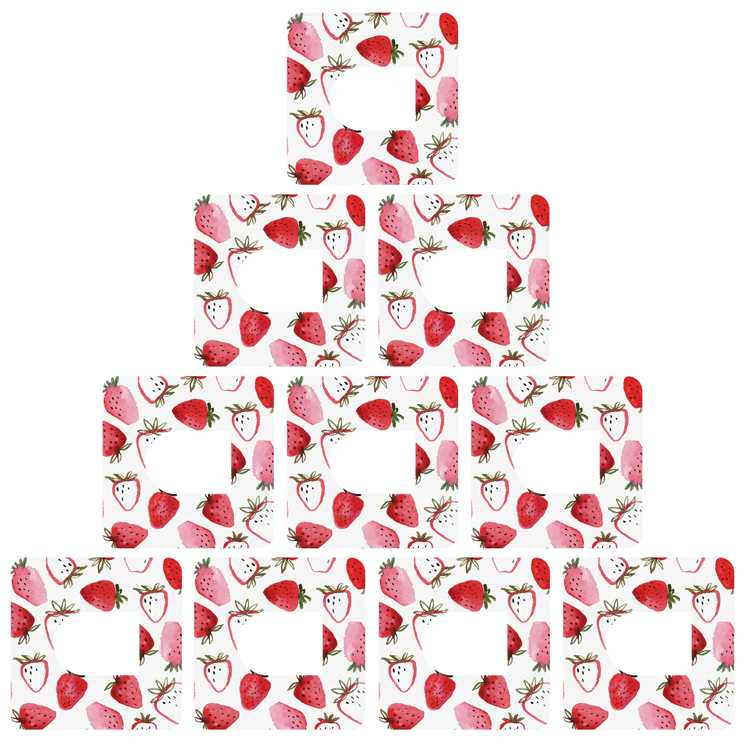 Omnipod Strawberries Design Patches
