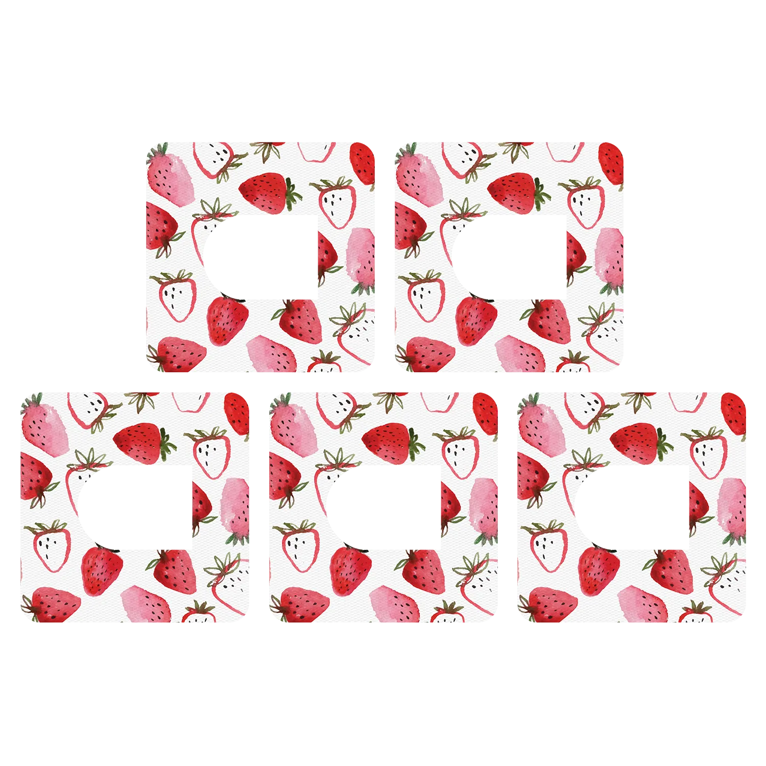 Omnipod Strawberries Design Patches
