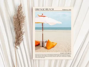 Orange Beach Wall Art Canvas, USA