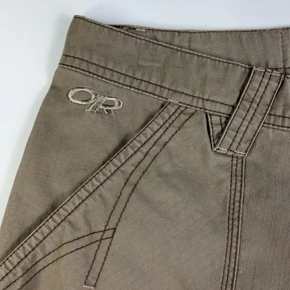 Outdoor Research Womens Wallflower Bermuda Trail Shorts Walnut Windowpane 8 New