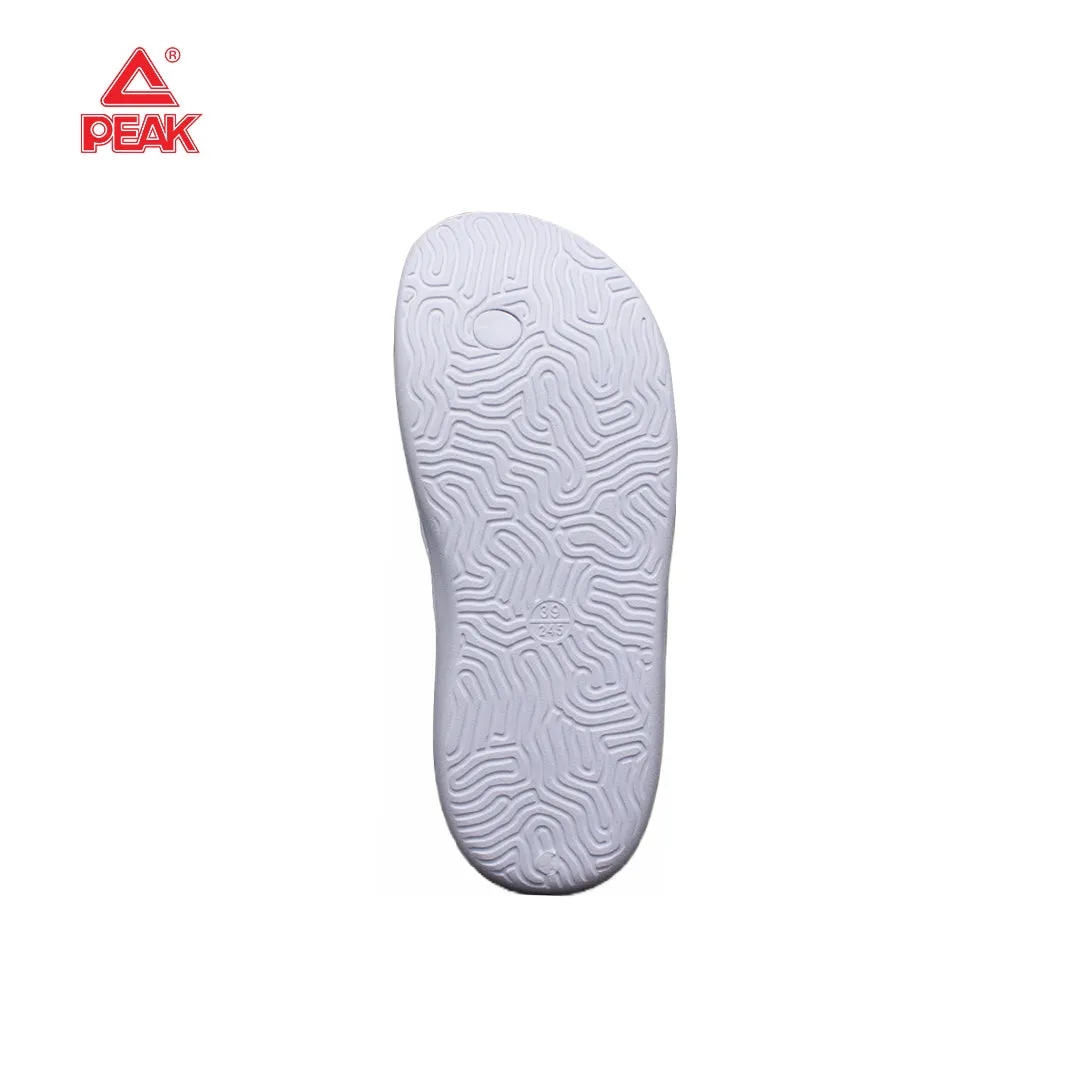 PEAK Women's Taichi Flip Flops - White/Ice Blue