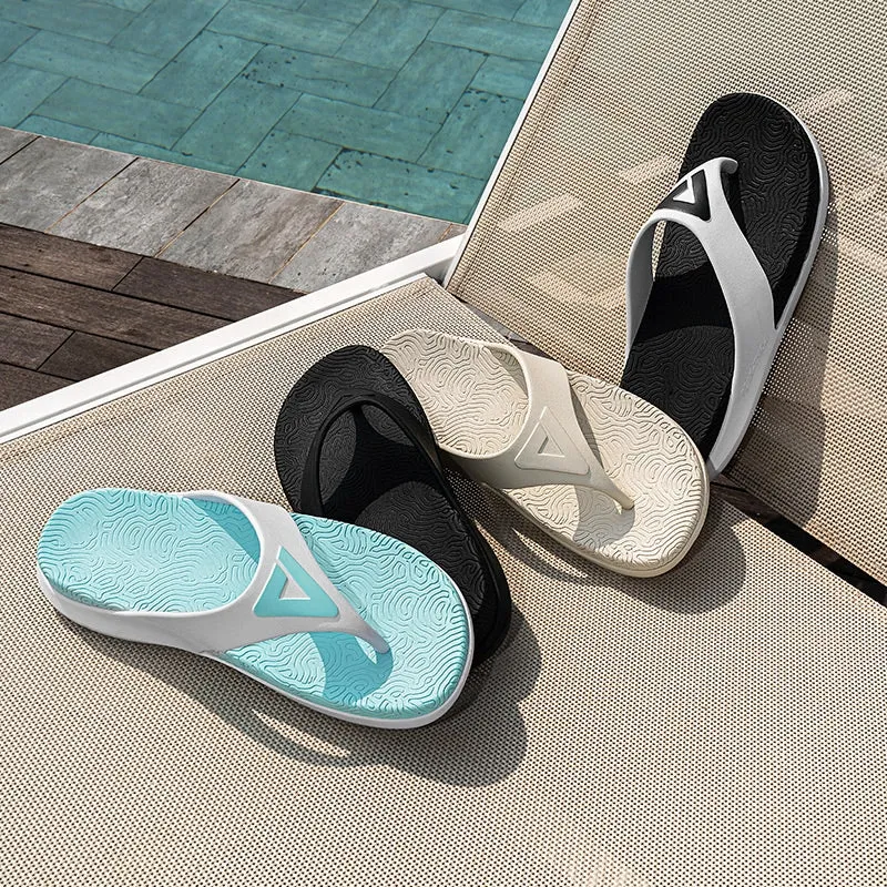 PEAK Women's Taichi Flip Flops - White/Ice Blue