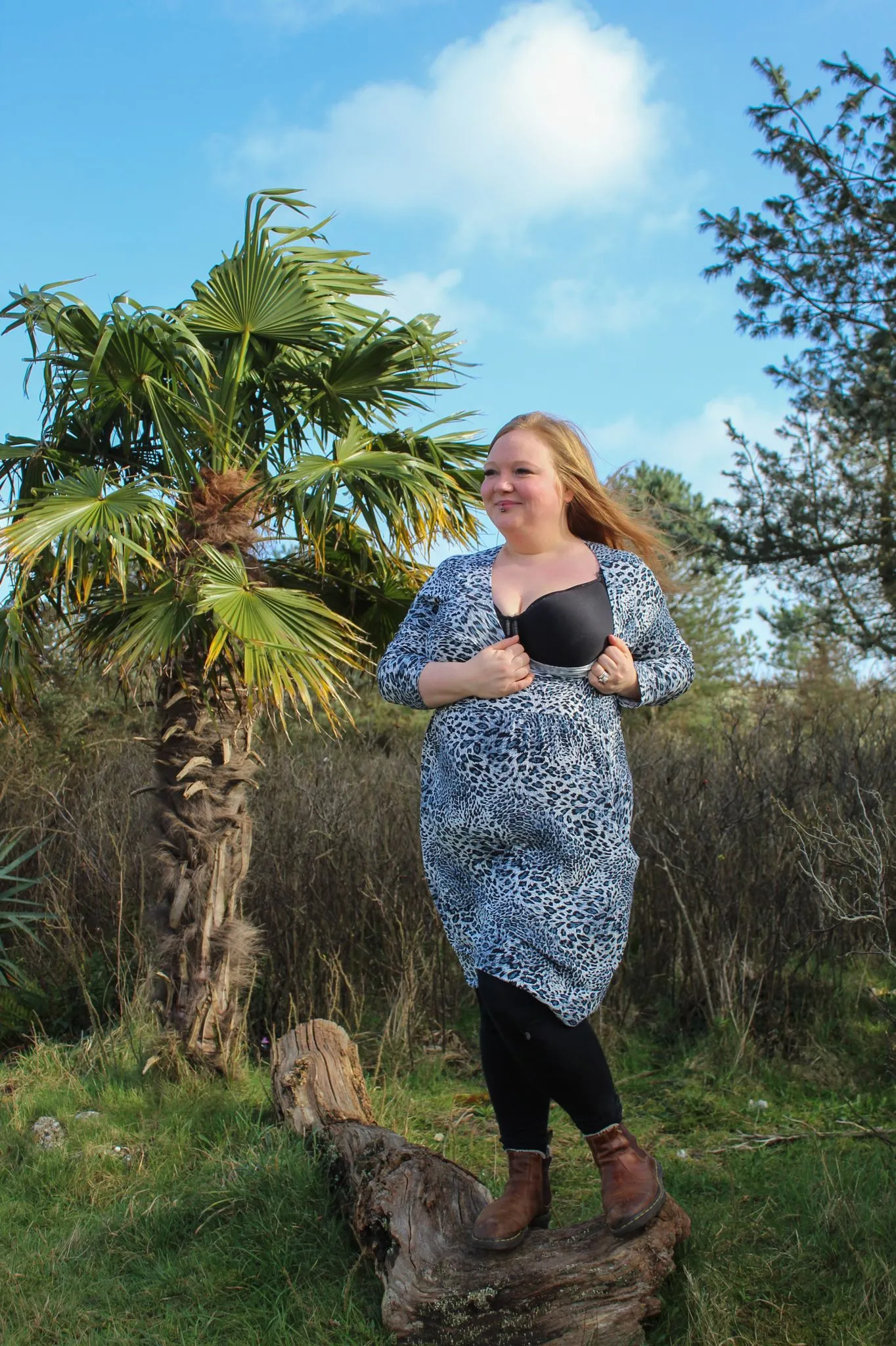 Petite Polly Leopard Dress ( Pull down to breastfeed)